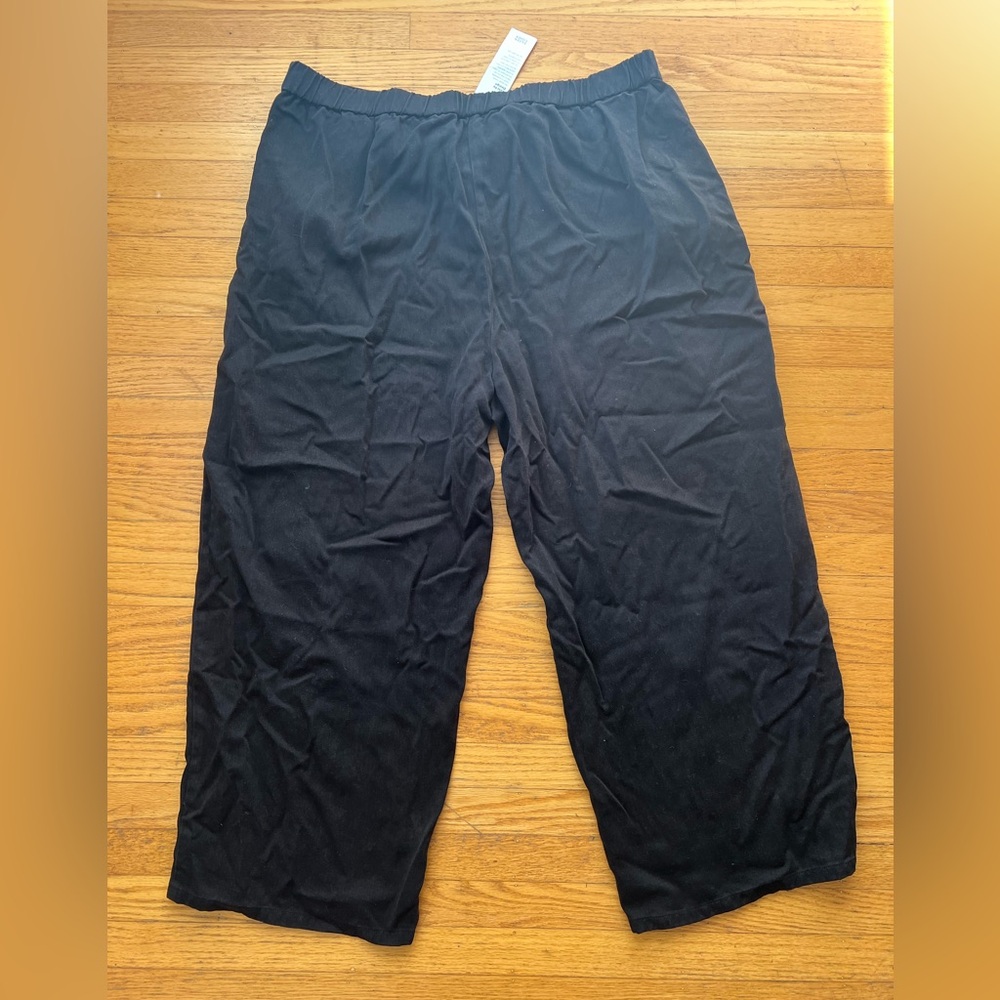 NWT EILEEN FISHER HIGH WAIST WIDE ANKLE PANTS